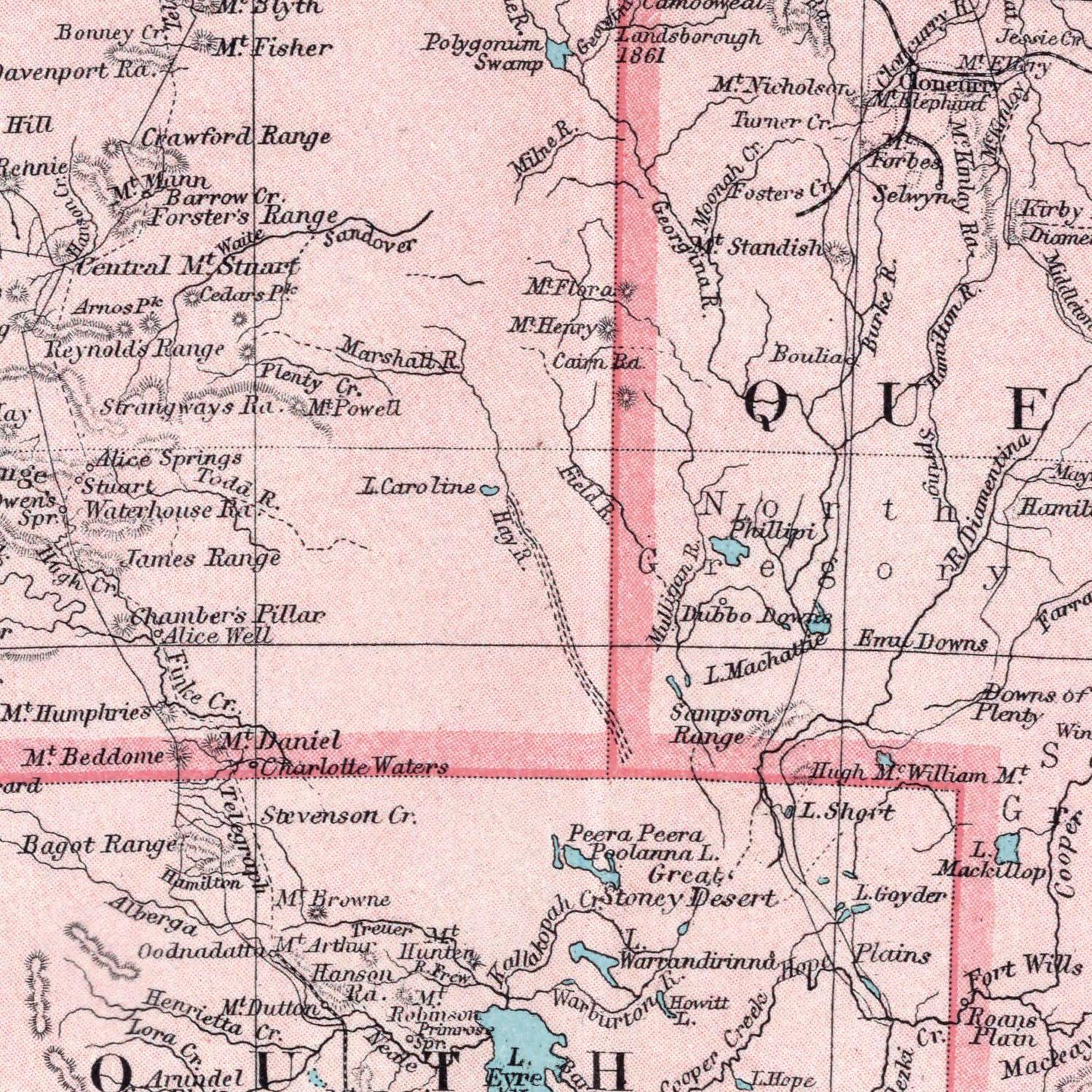 detail of the map from the centre 