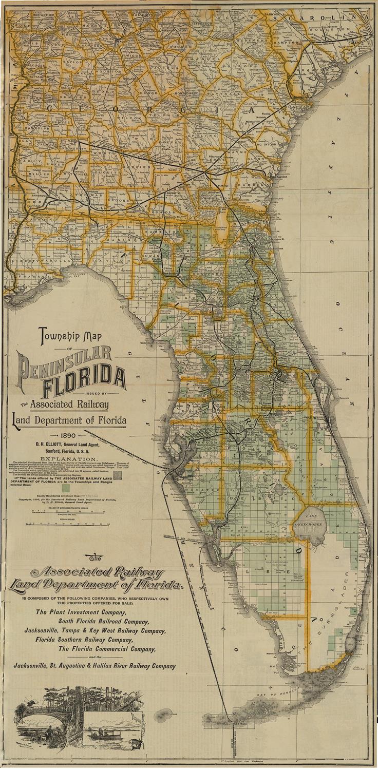 presentation of the map reproduction without a frame