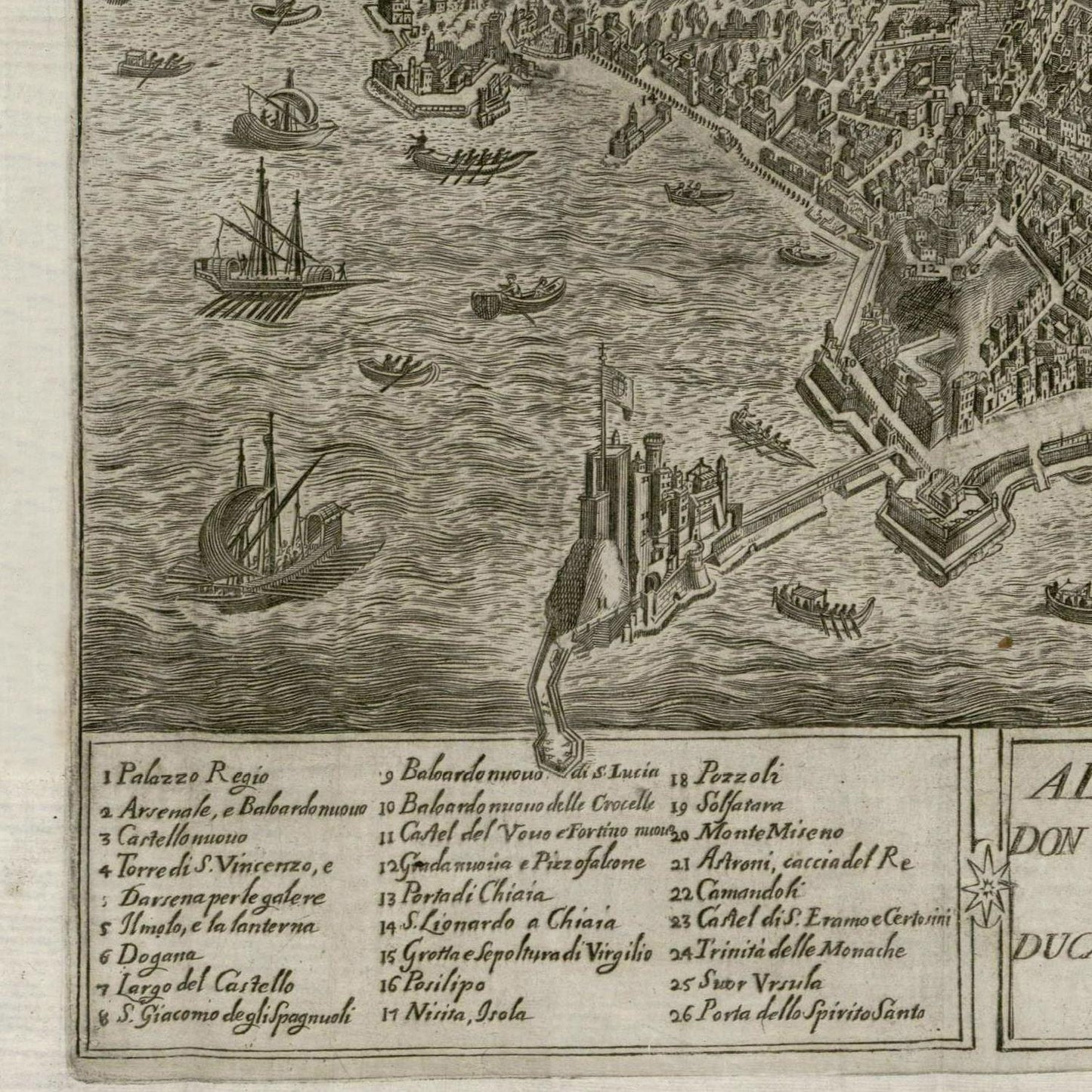 detail of the map from the bottom left corner