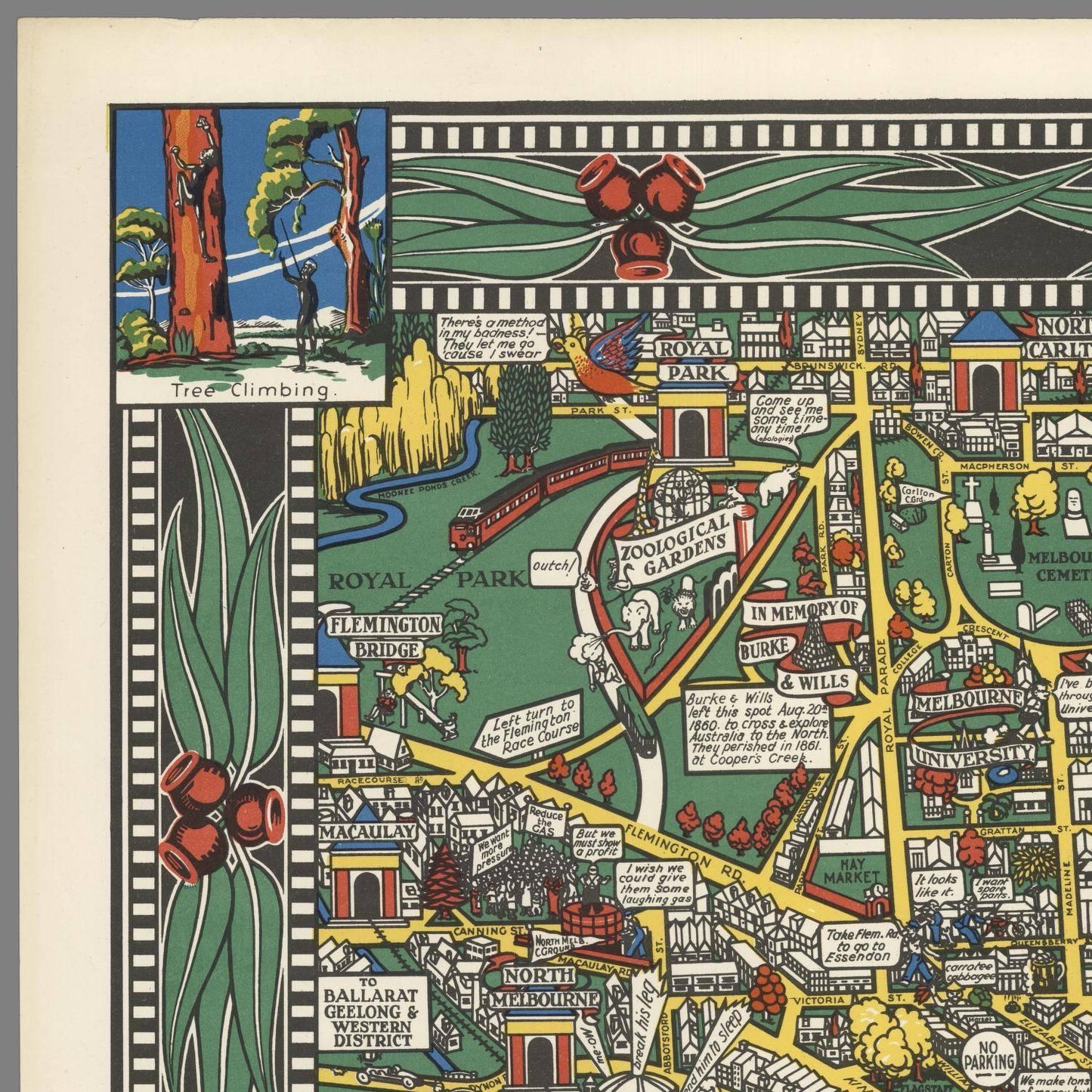 detail of the map from the top left corner