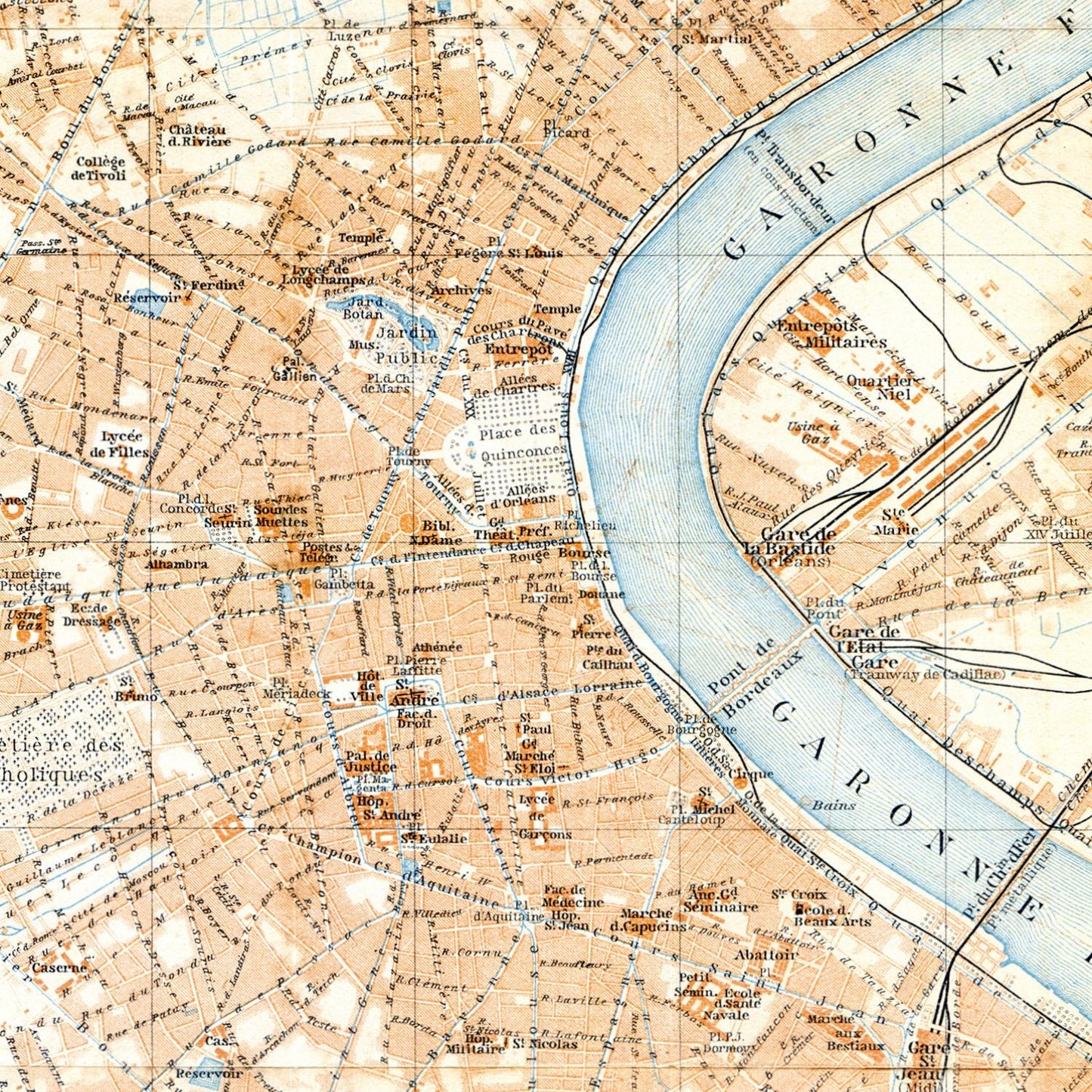 detail of the map from the centre 