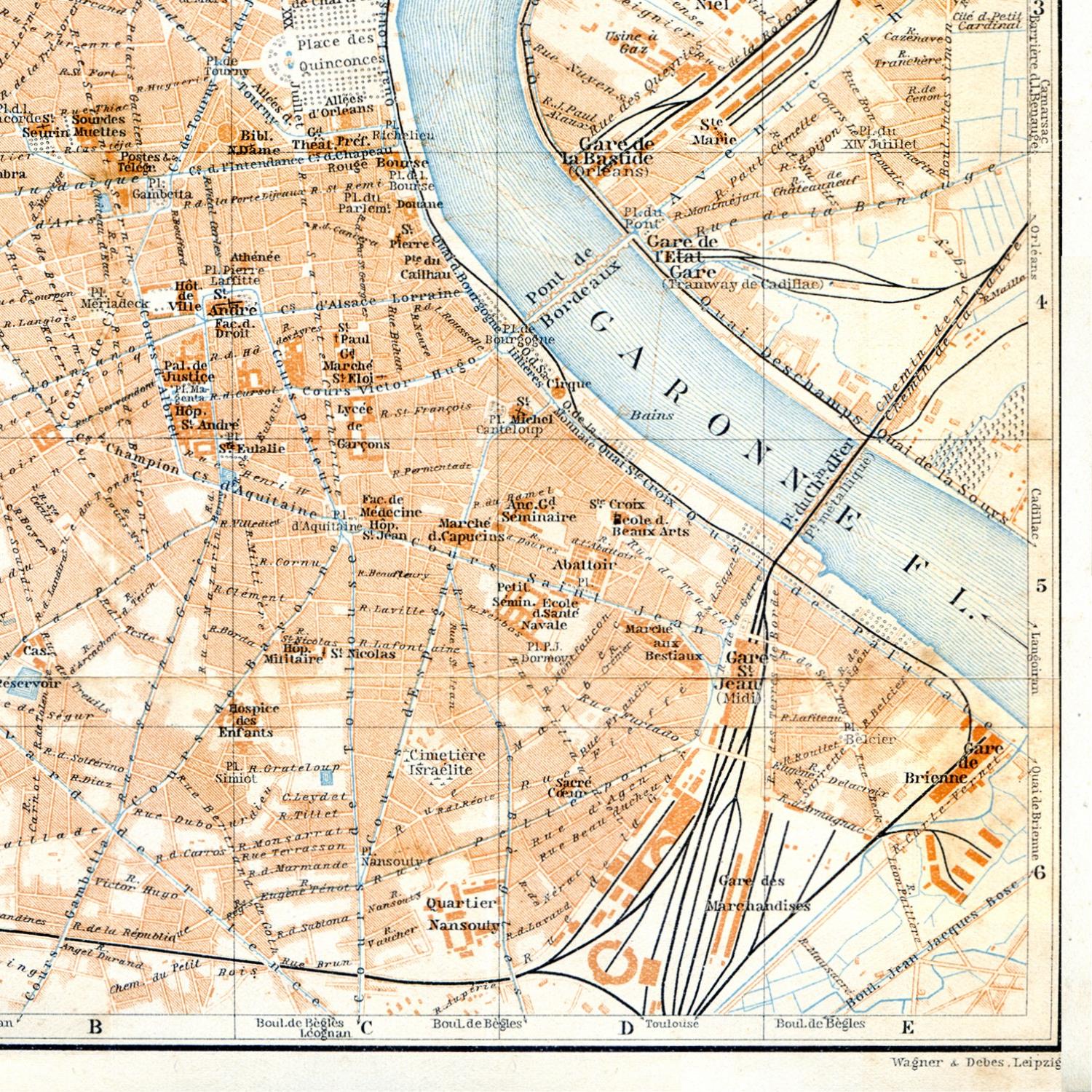 detail of the map from the centre left