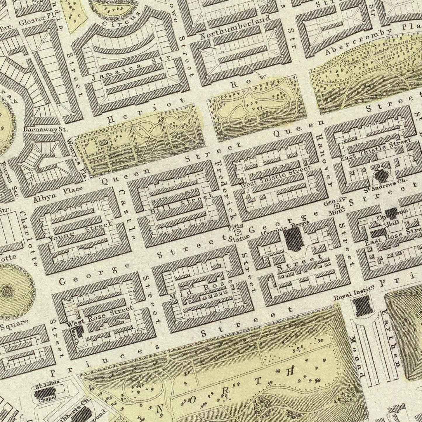 detail of the map from the centre left