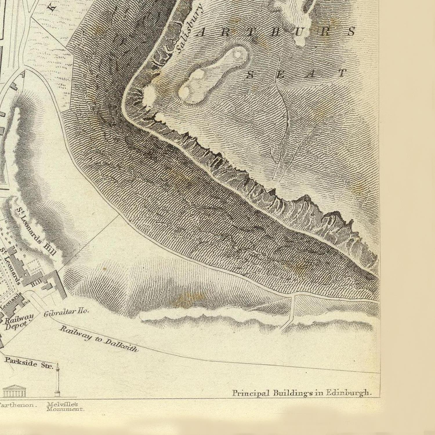 detail of the map from the bottom right corner