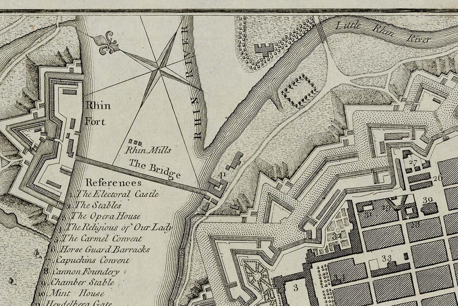 detail of the map from the centre left