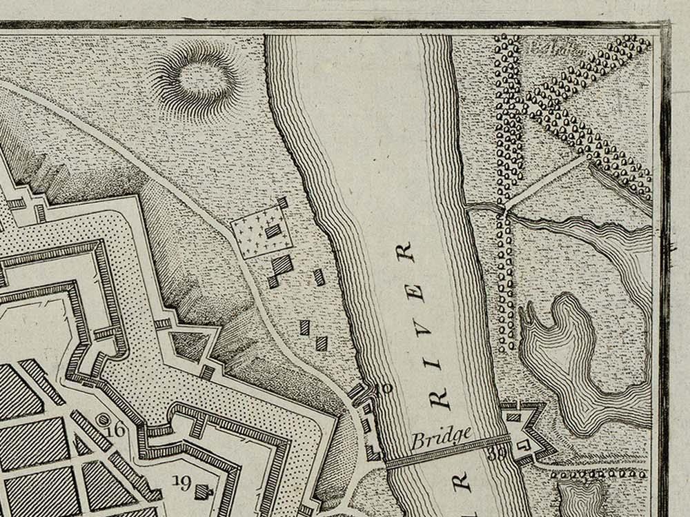 detail of the map from the top right corner