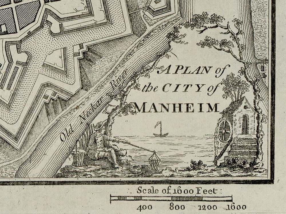 detail of the map from the bottom right corner