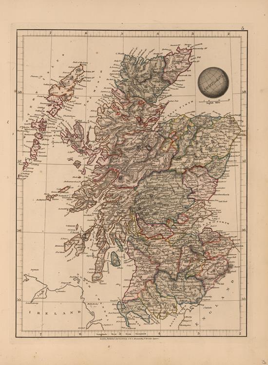 presentation of the map reproduction without a frame