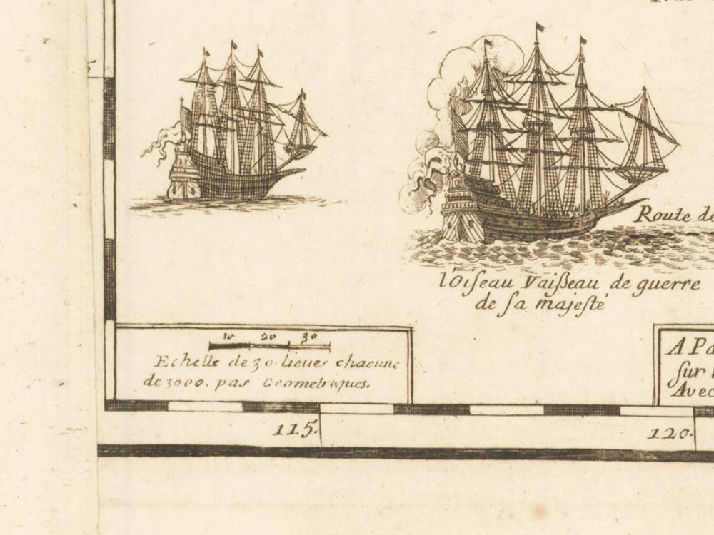 detail of the map from the bottom left corner