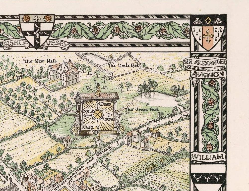 detail of the map from the top right corner