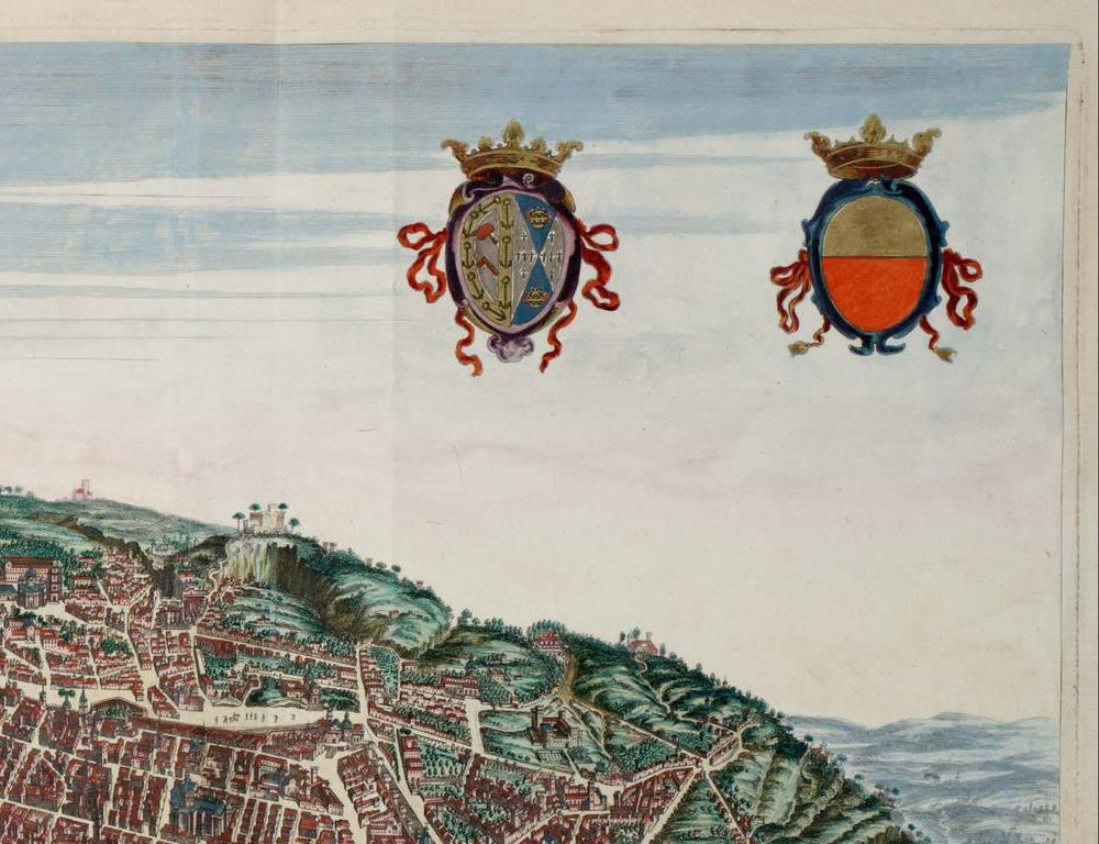 detail of the map from the top right corner