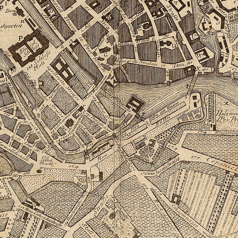 detail of the map from the centre 