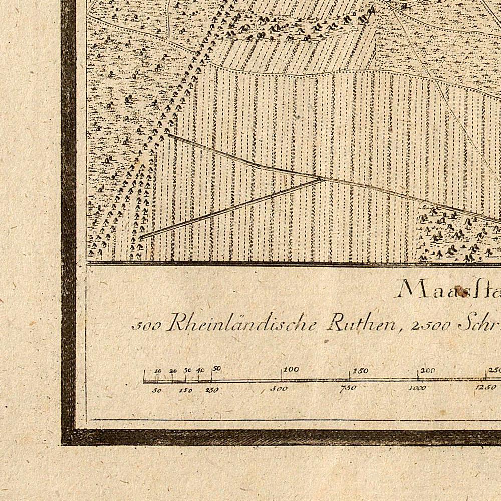 detail of the map from the bottom left corner