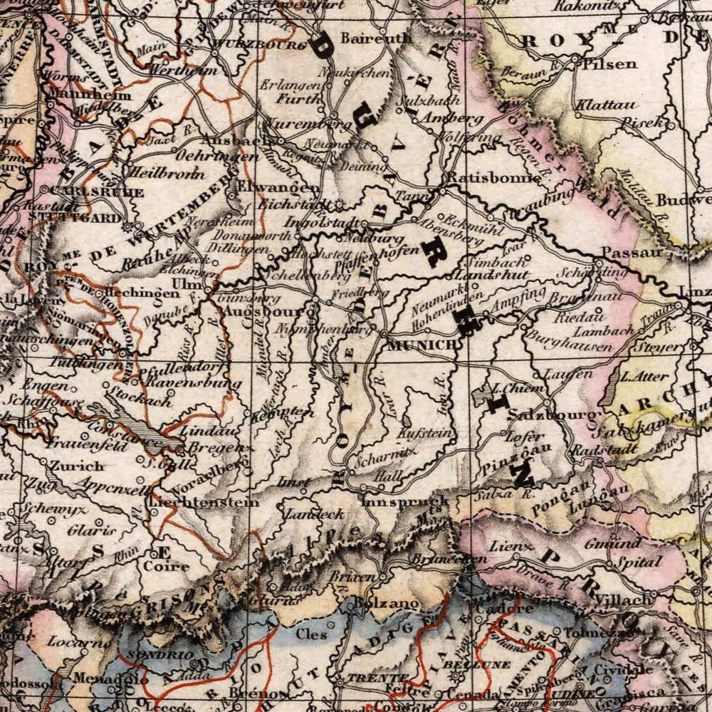 detail of the map from the centre 