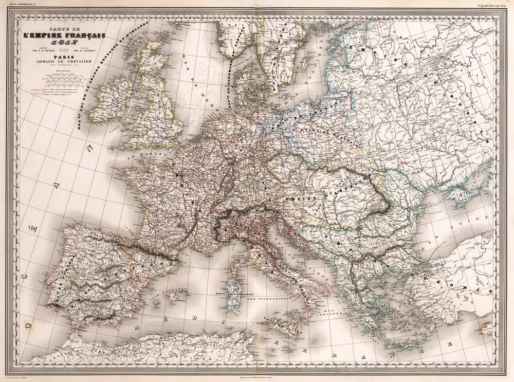 presentation of the map reproduction without a frame