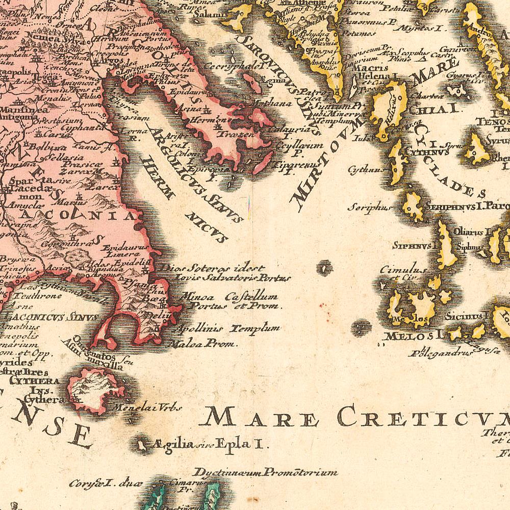 detail of the map from the centre 