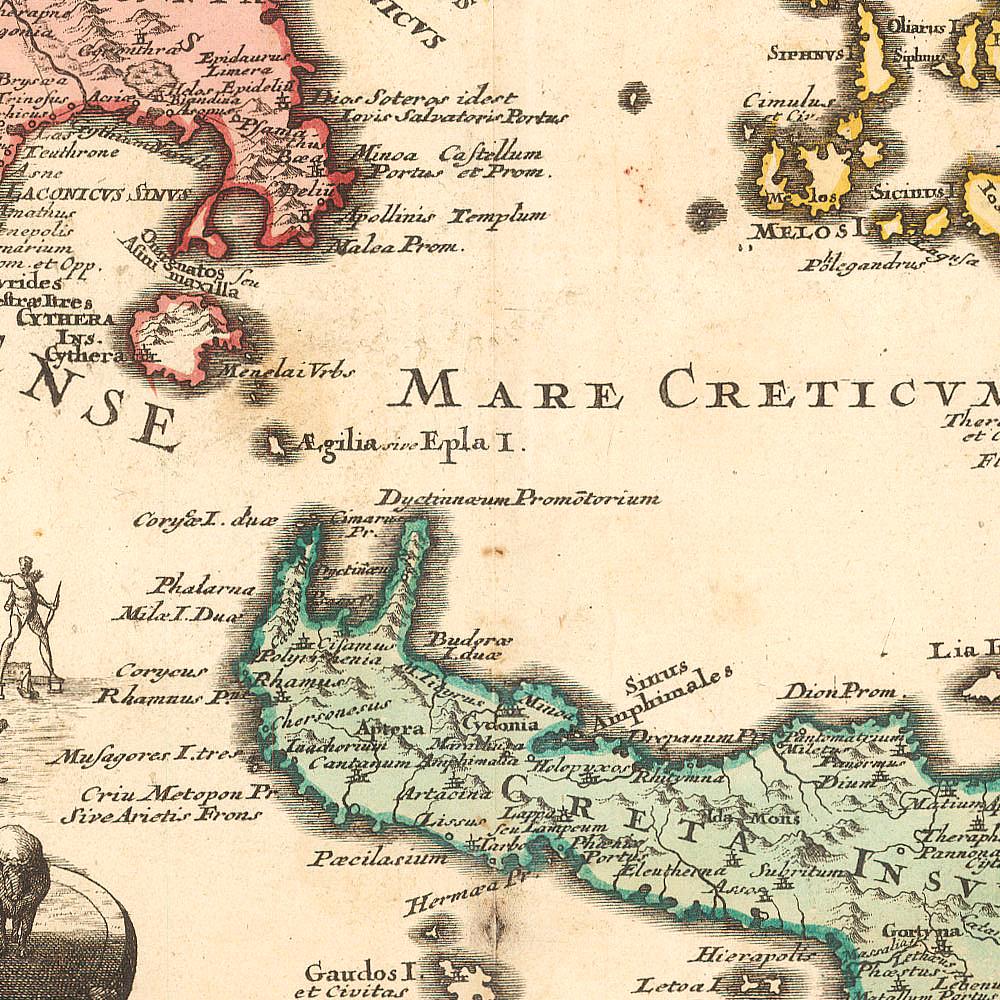 detail of the map from the centre left