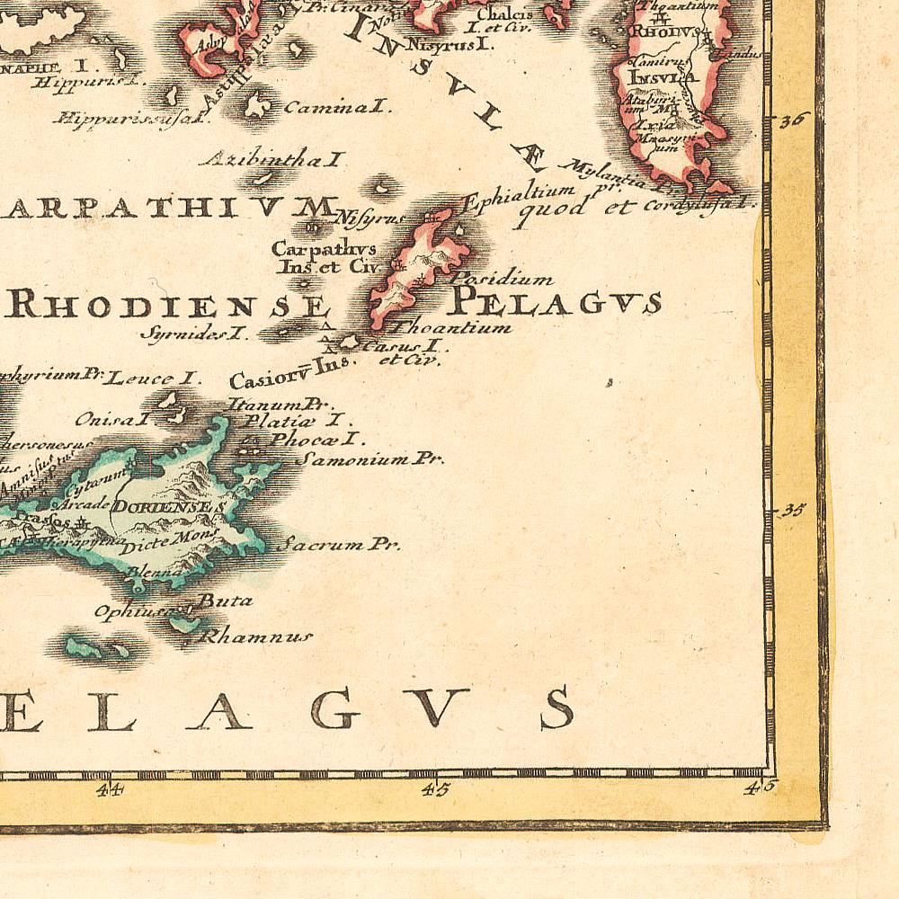 detail of the map from the bottom right corner