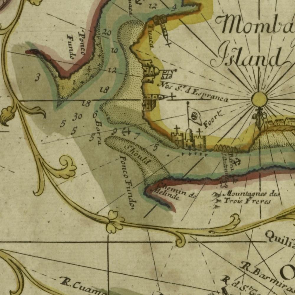 detail of the map from the centre left