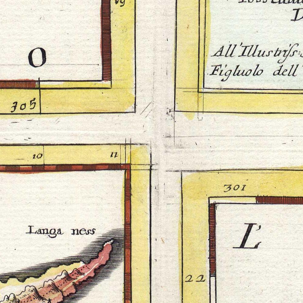 detail of the map from the centre 
