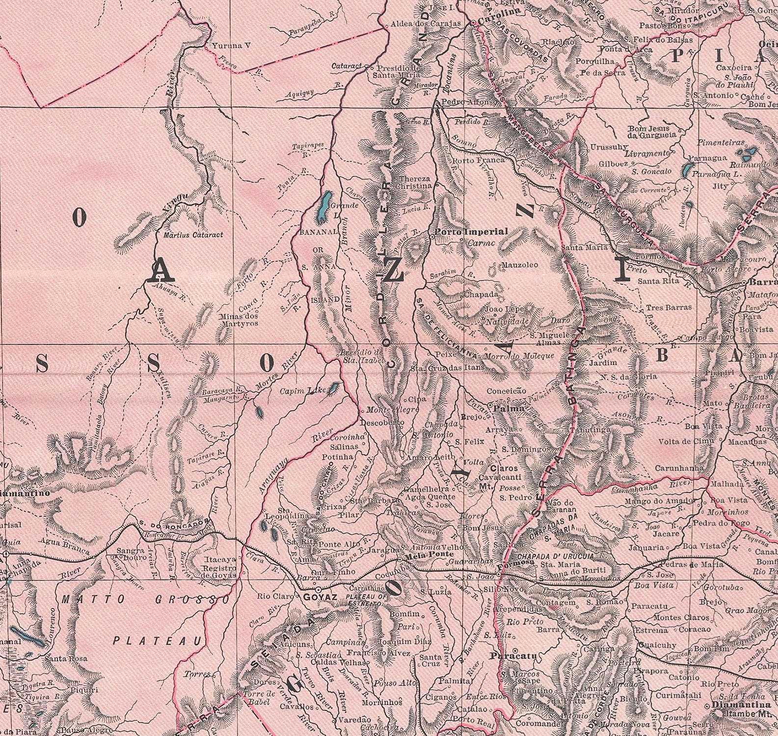 detail of the map from the centre 