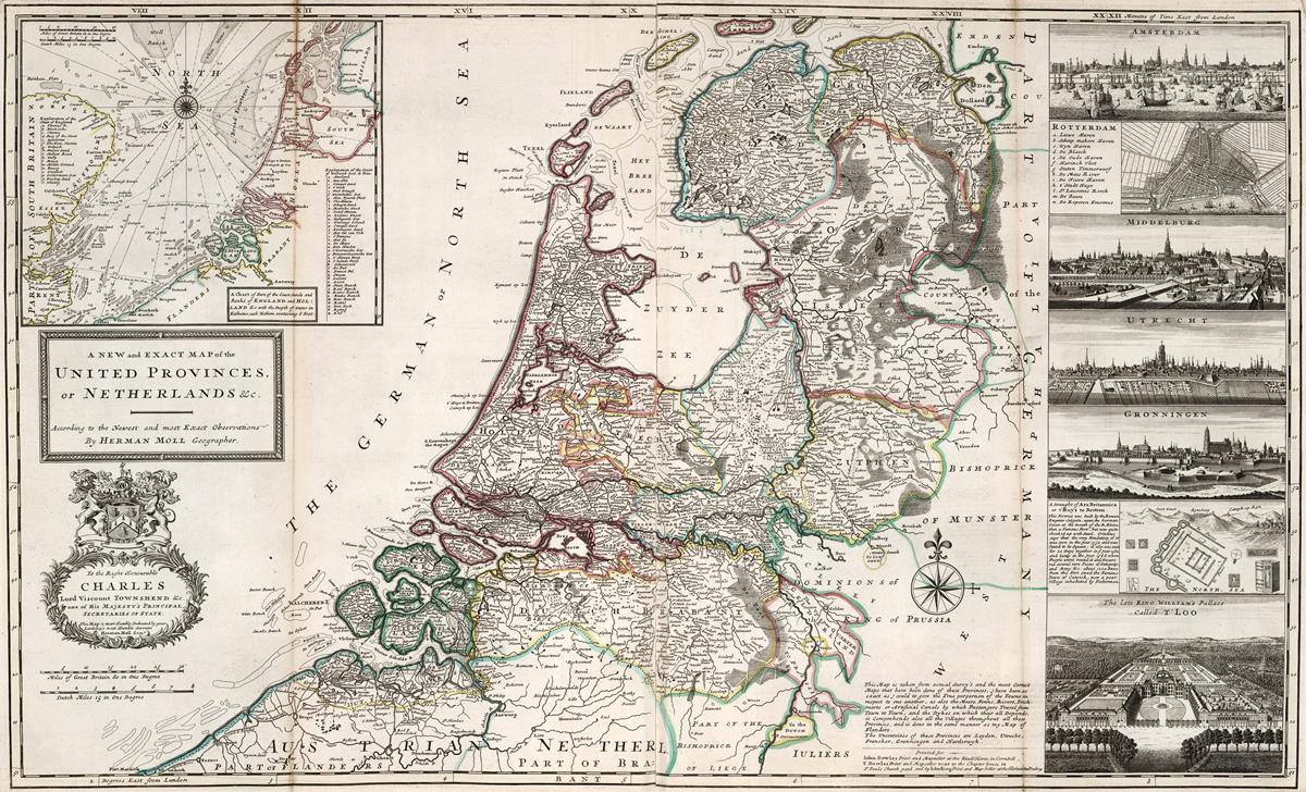 presentation of the map reproduction without a frame