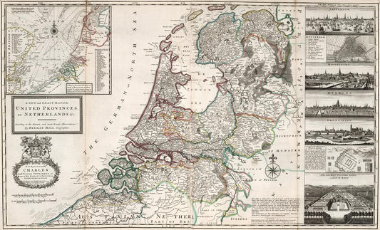 presentation of the map reproduction without a frame