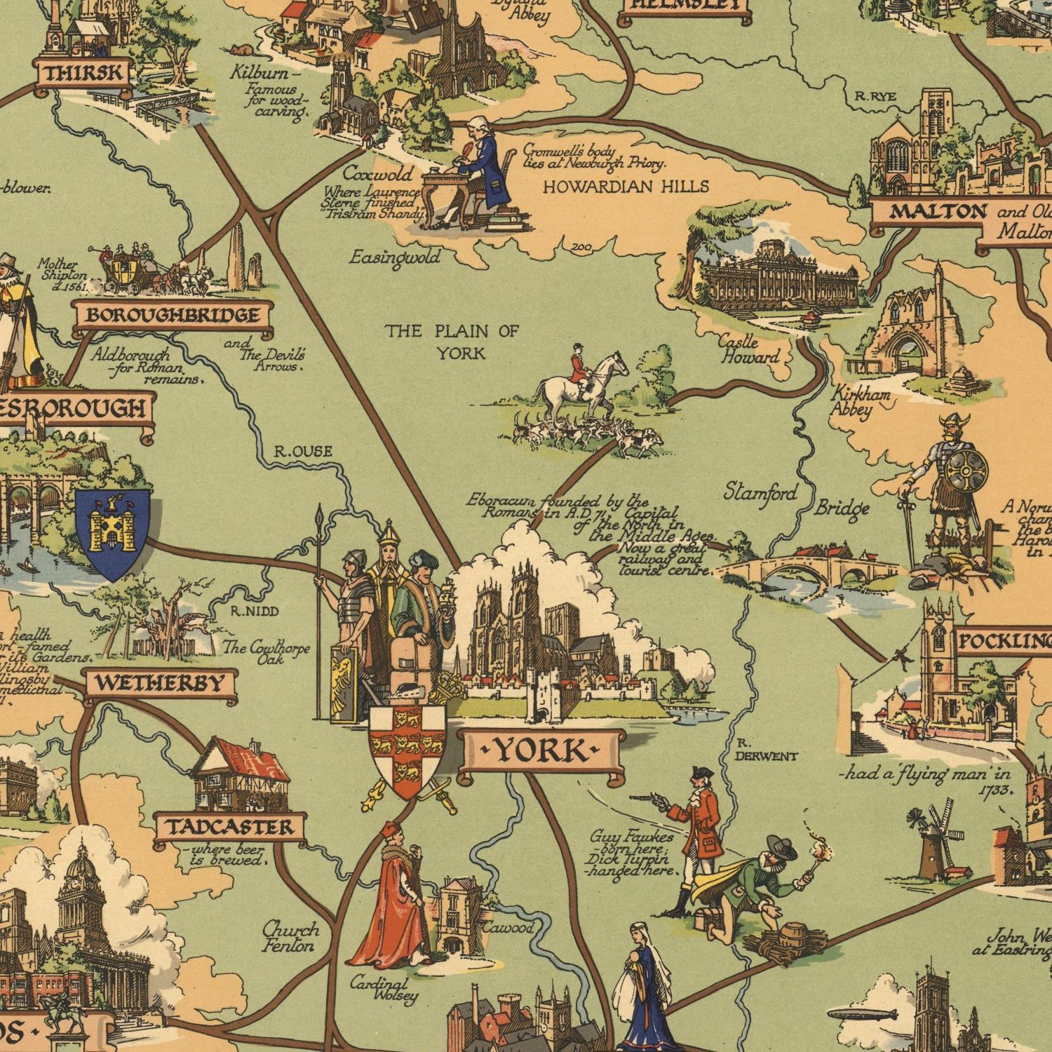 detail of the map from the centre 