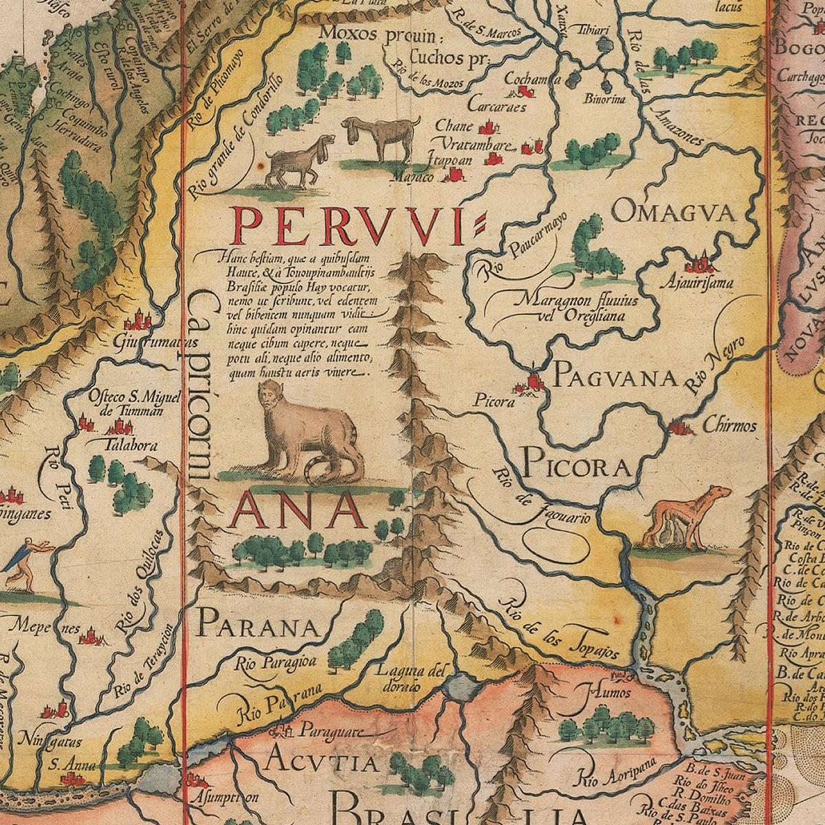 detail of the map from the centre 