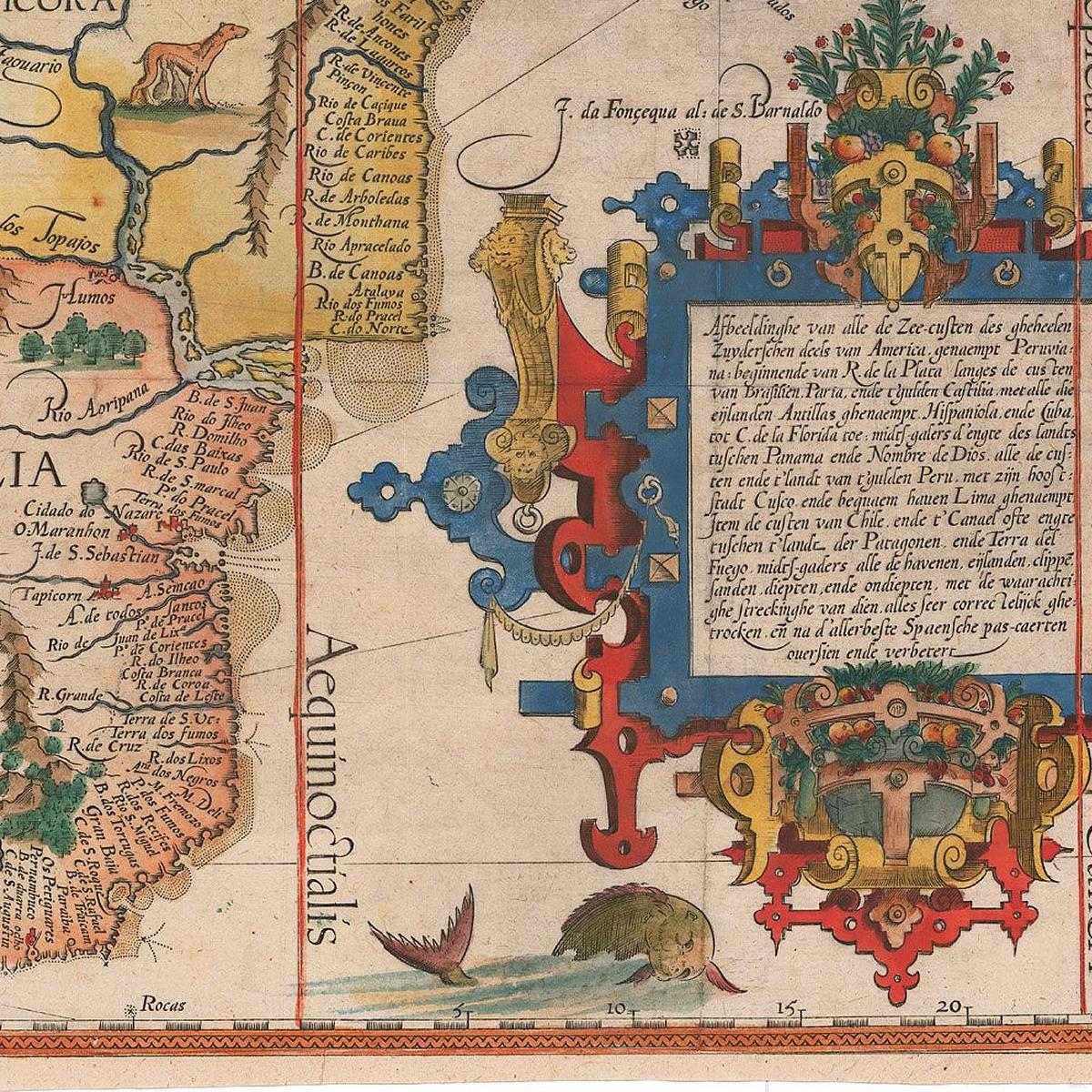 detail of the map from the centre left