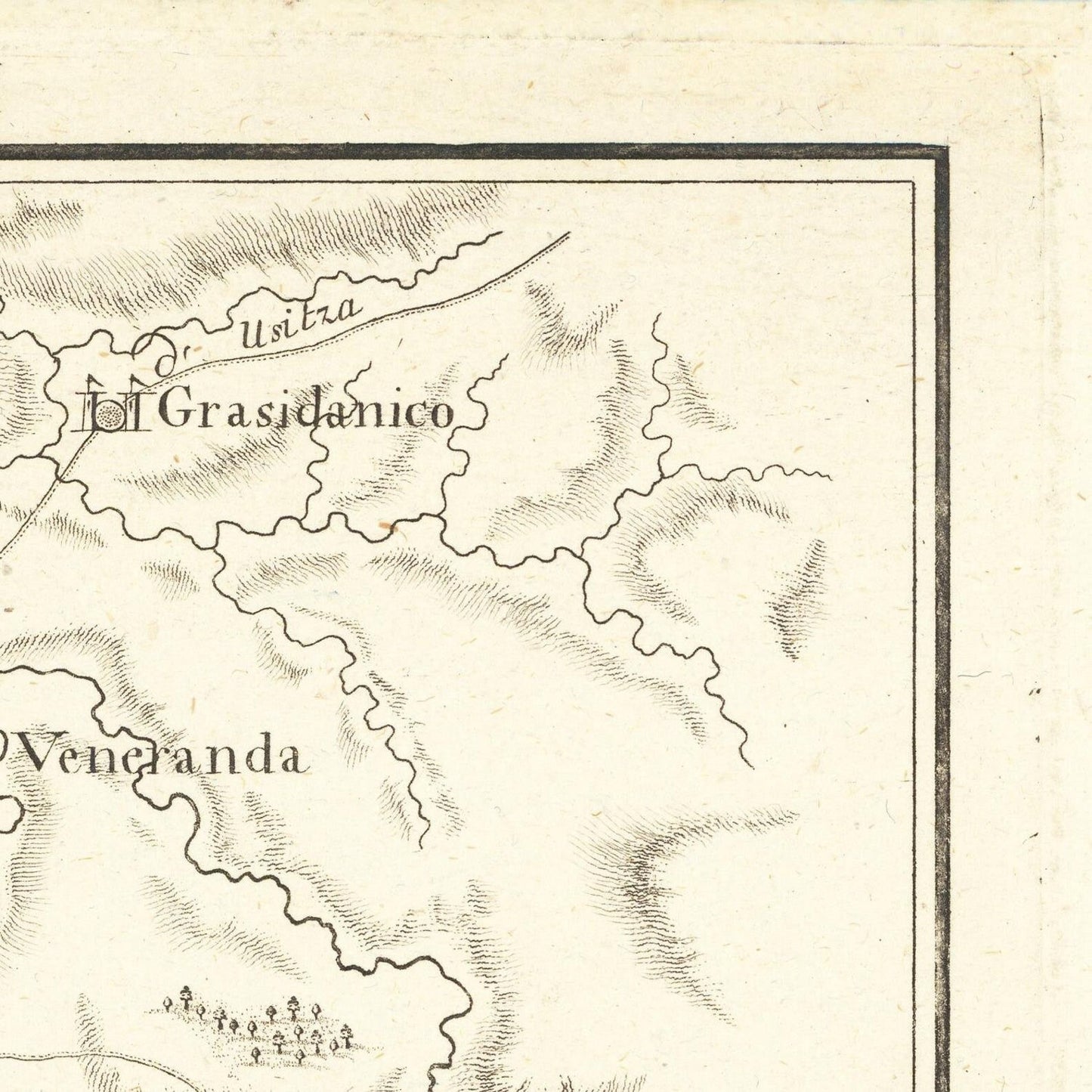 detail of the map from the top right corner