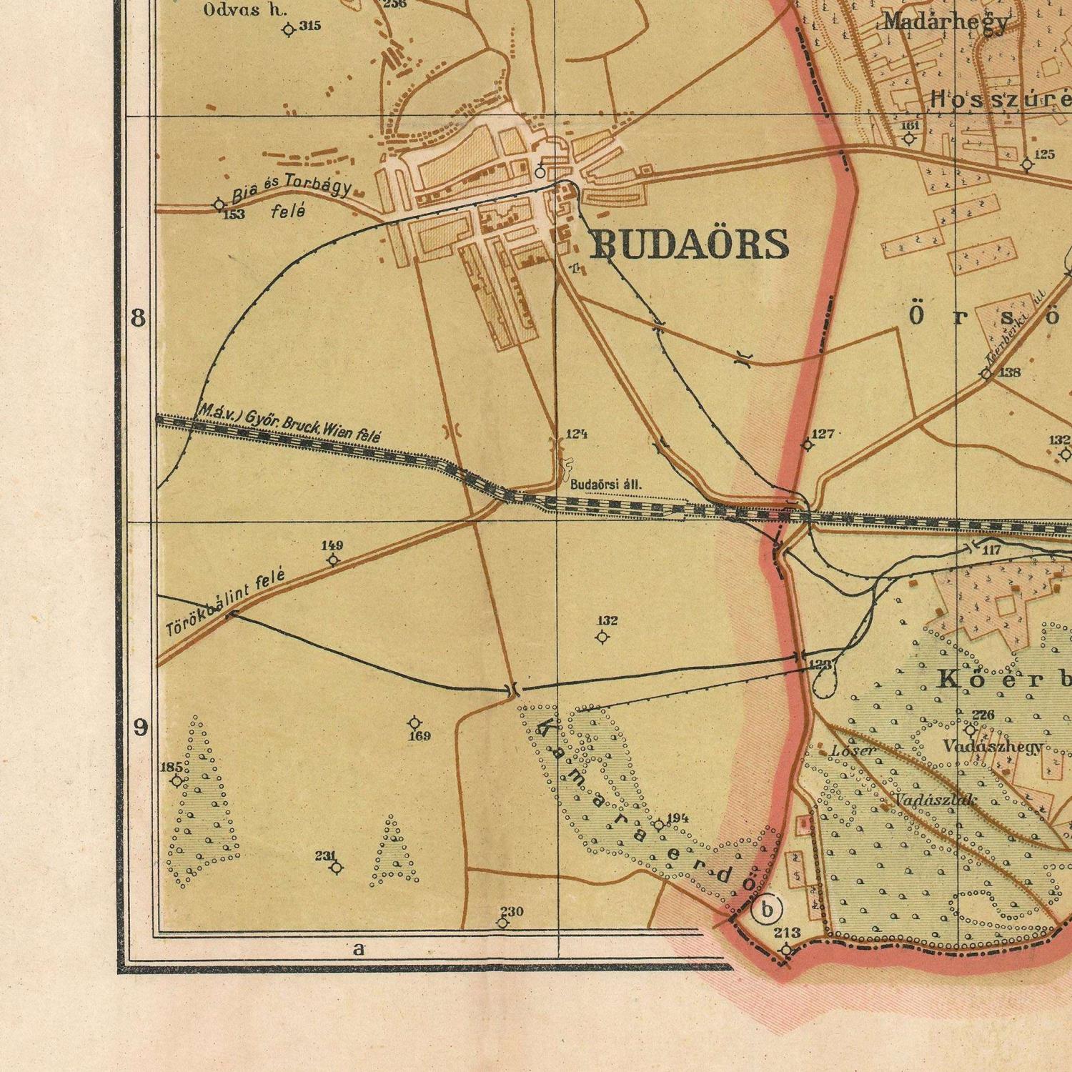 detail of the map from the bottom left corner