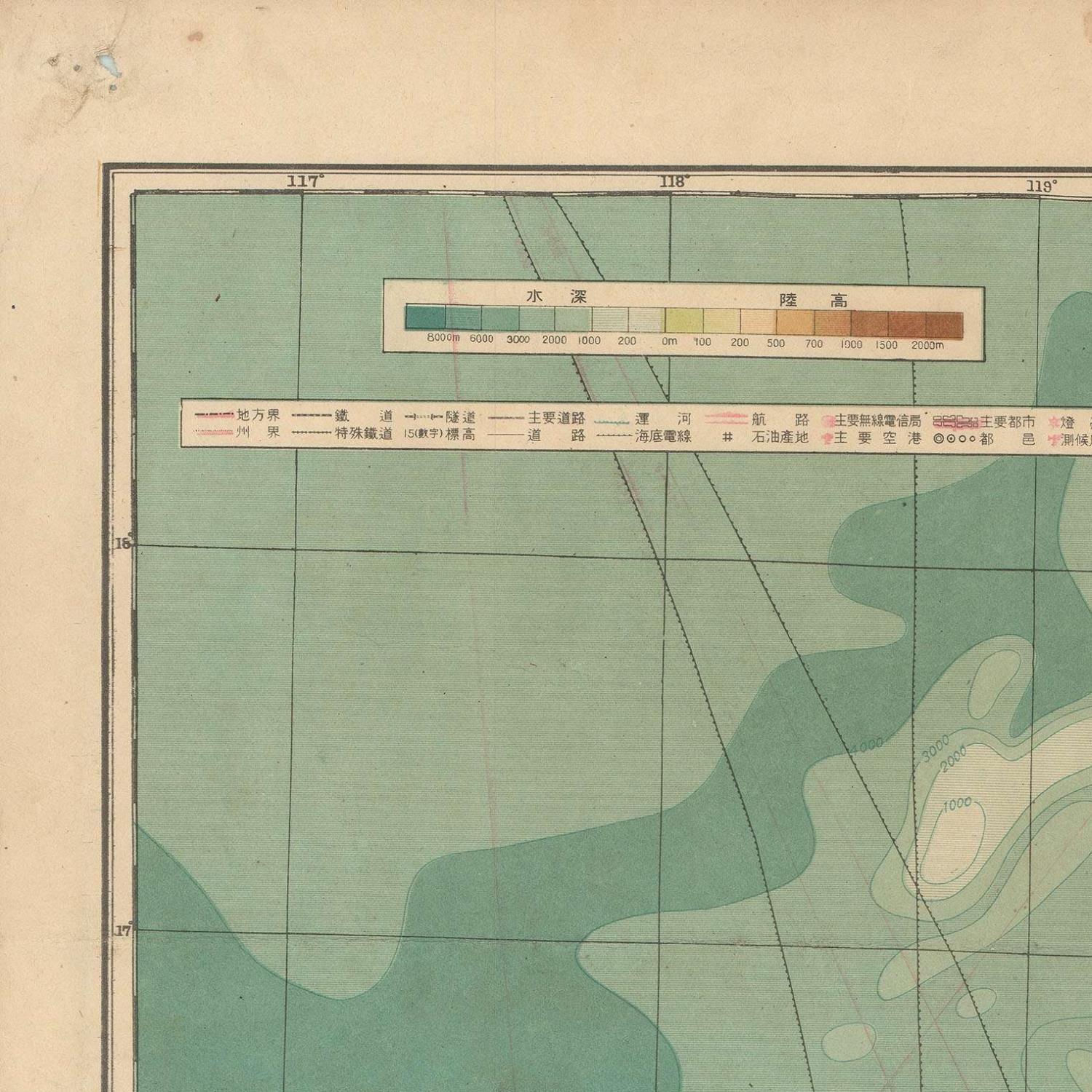 detail of the map from the top left corner