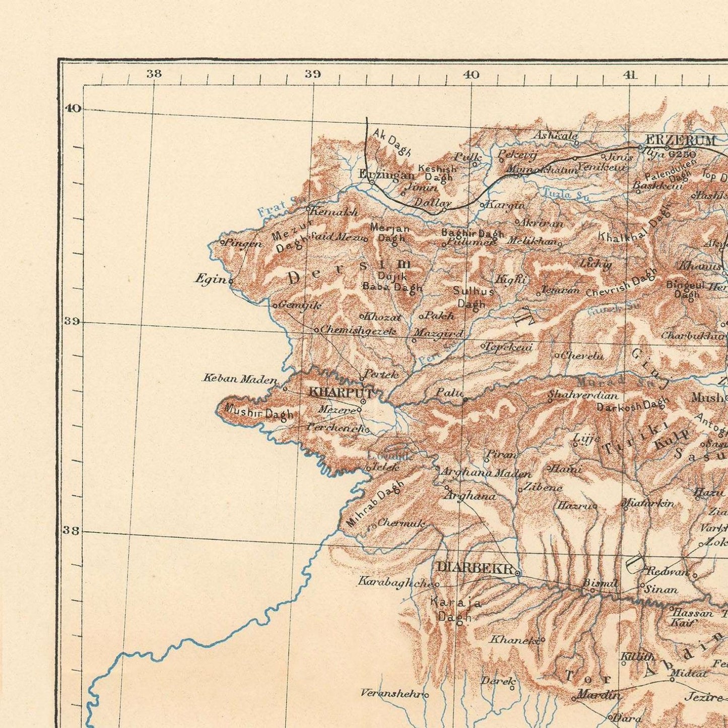 detail of the map from the top left corner