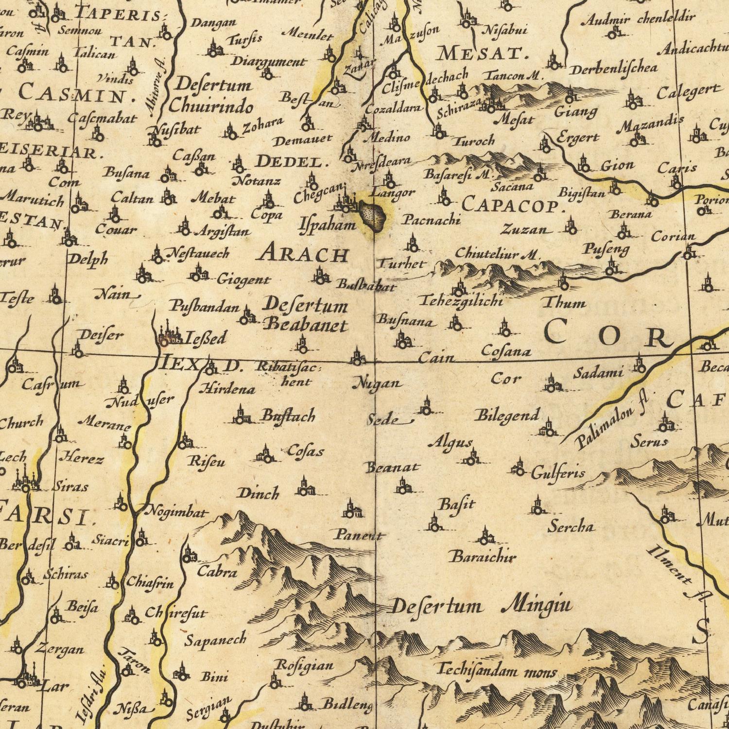 detail of the map from the centre 