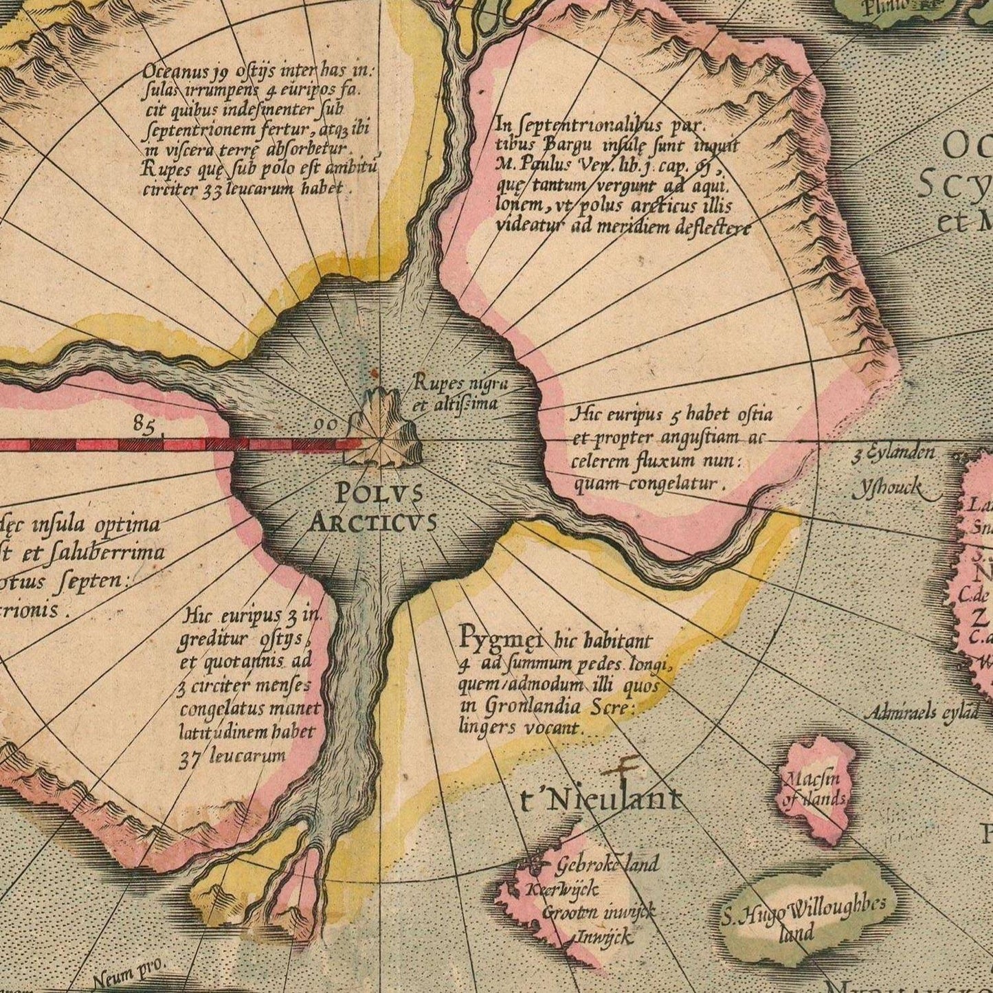 detail of the map from the centre left