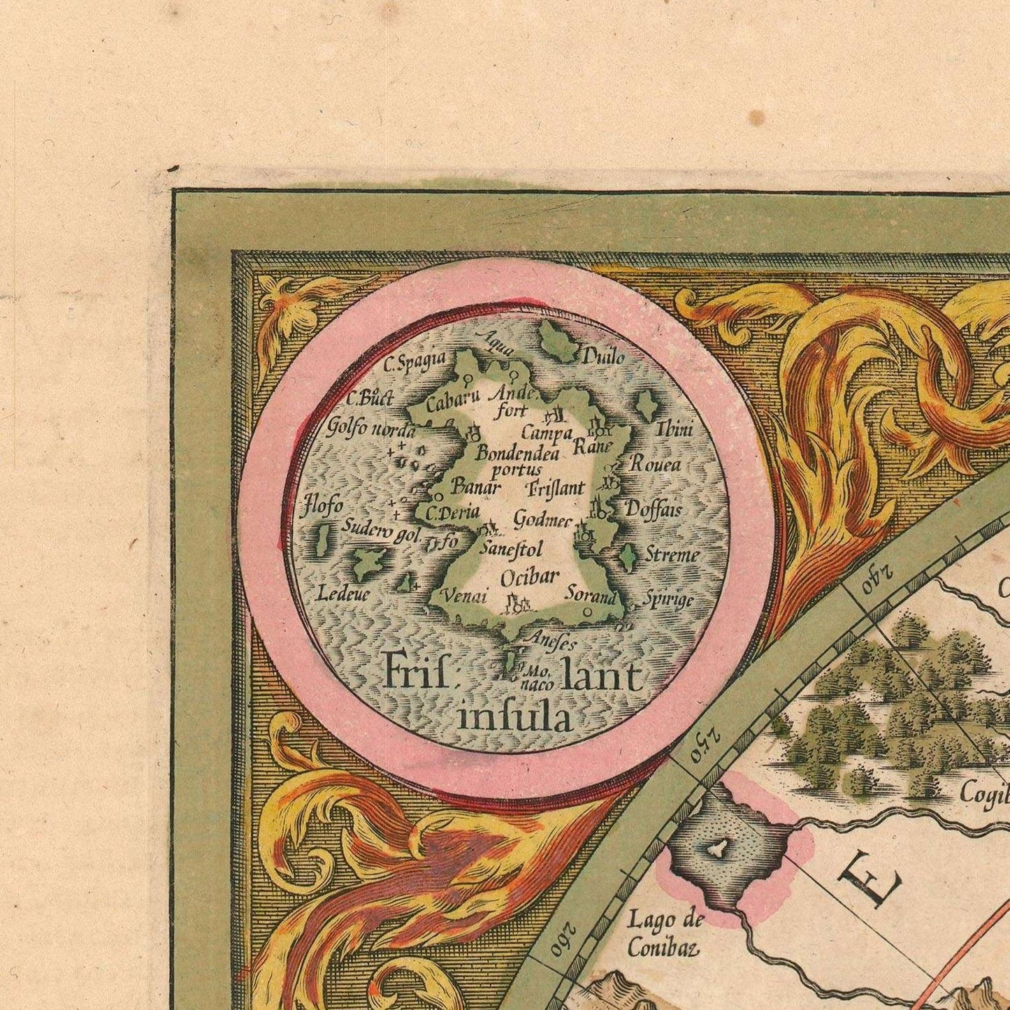 detail of the map from the top left corner