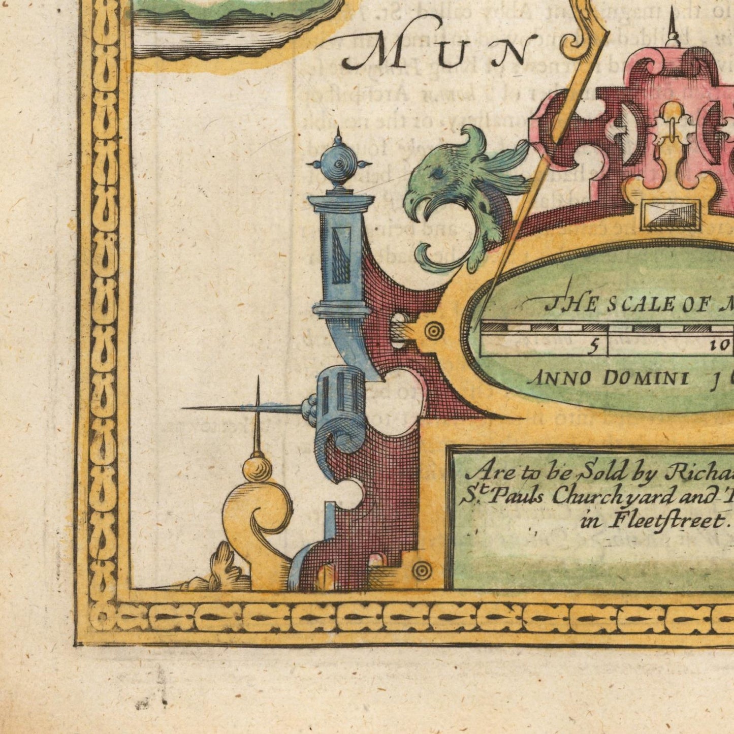 detail of the map from the bottom left corner