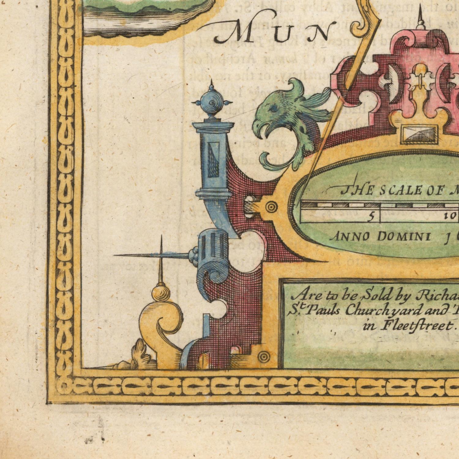 detail of the map from the bottom left corner