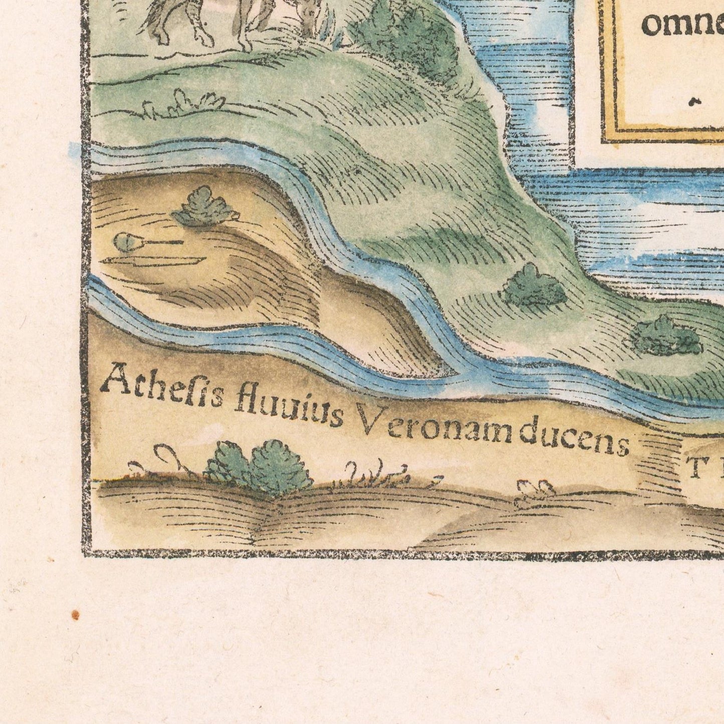 detail of the map from the bottom left corner