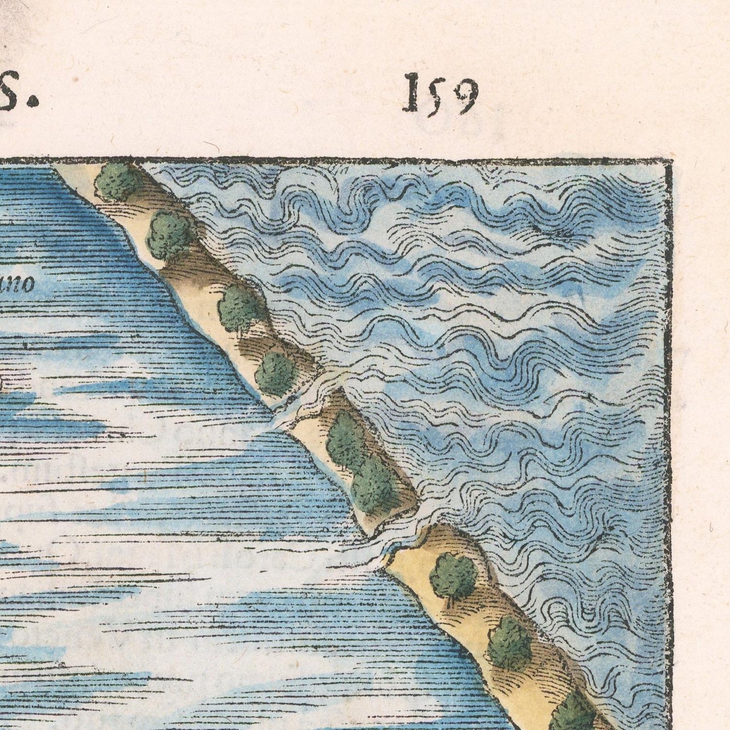 detail of the map from the top right corner