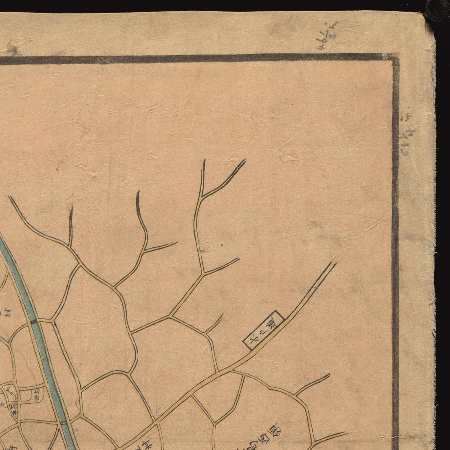 detail of the map from the top right corner