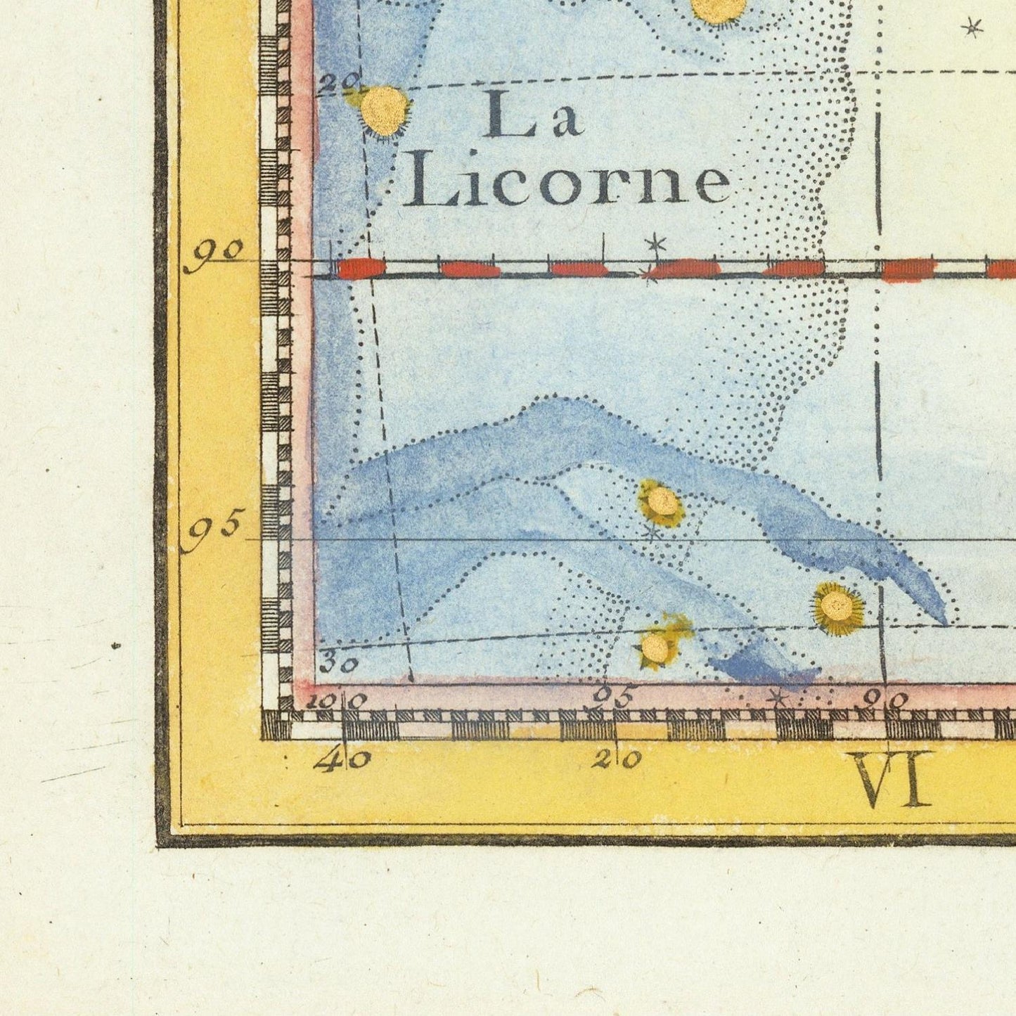 detail of the map from the bottom left corner