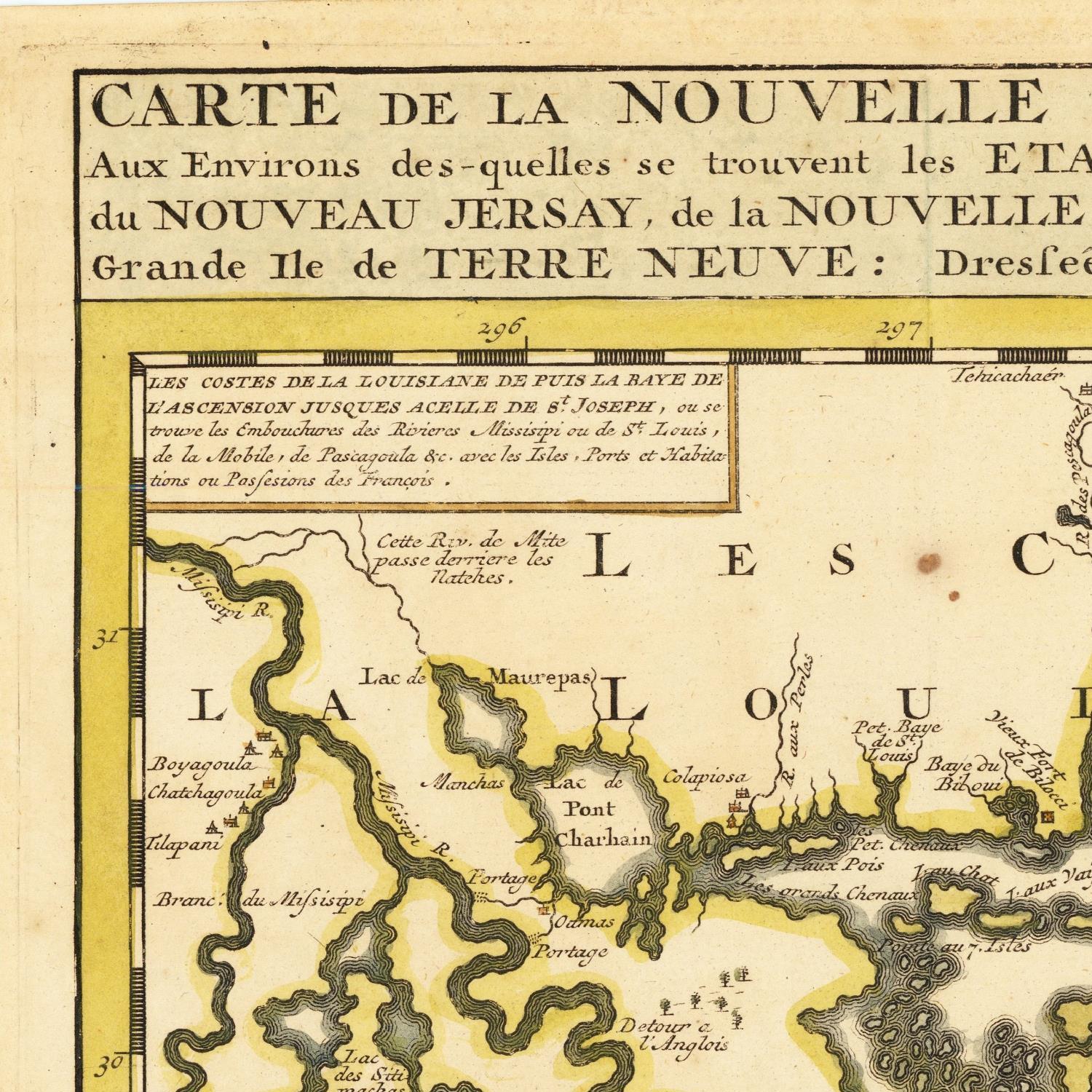 detail of the map from the top left corner