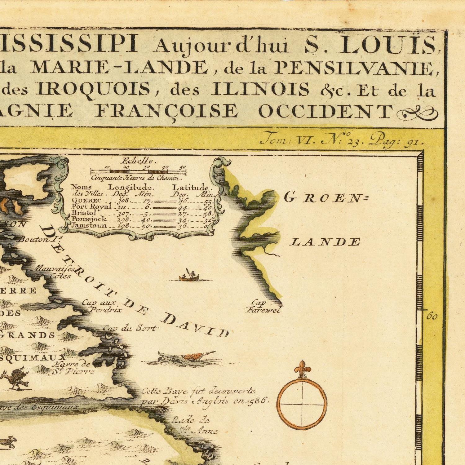 detail of the map from the top right corner