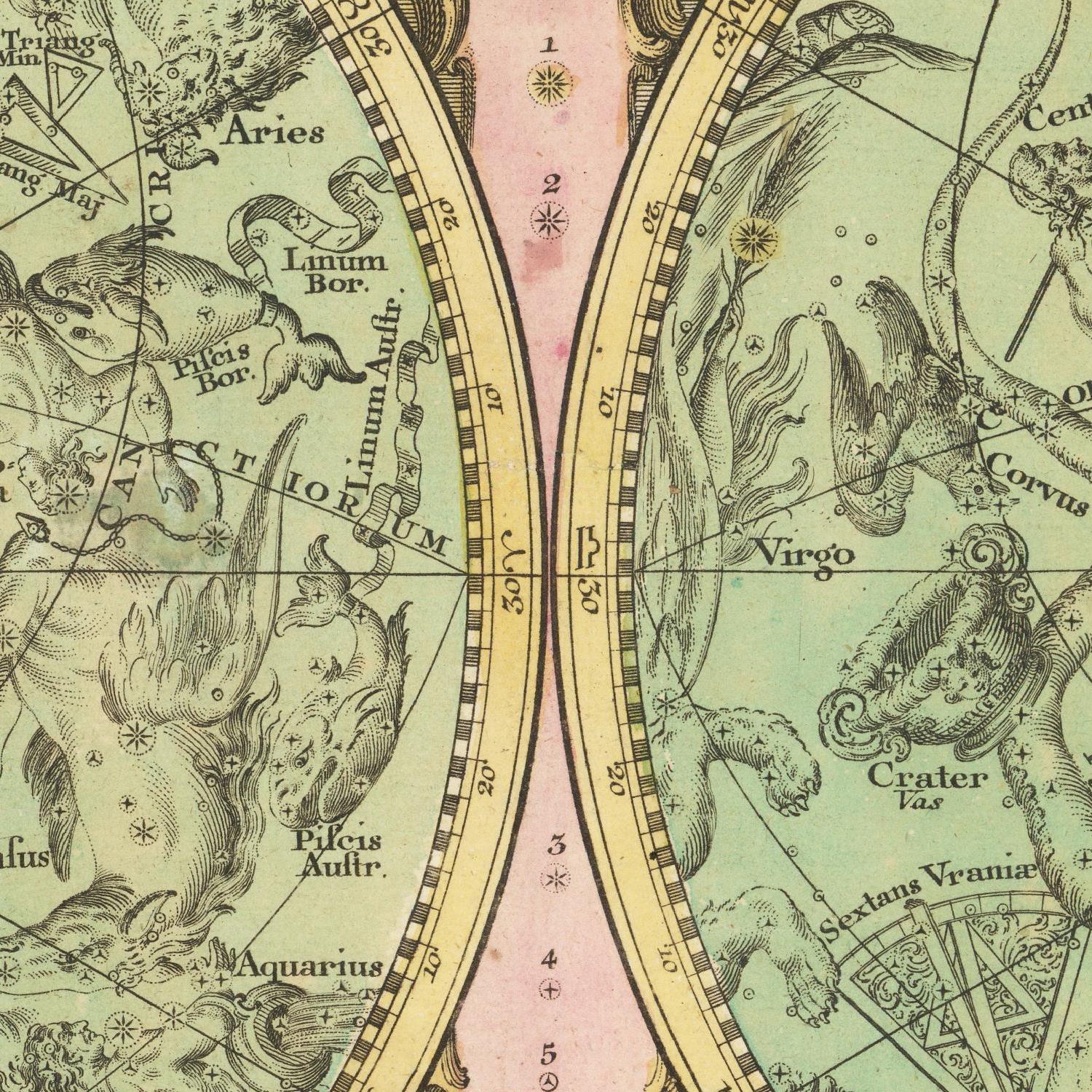 detail of the map from the centre 