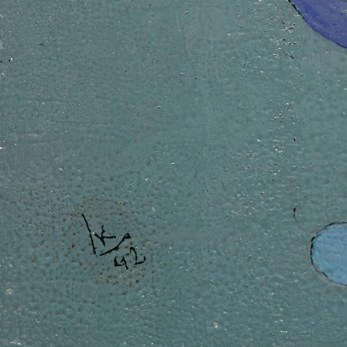 detail of the fine art reproduction from the bottom left corner