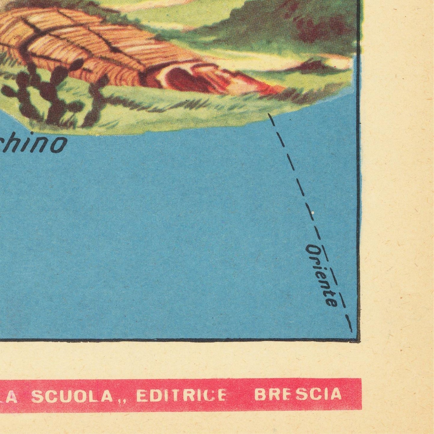 Old pictorial map of Sicily, 1961, (matte photo print, 58 cm x 76 cm)