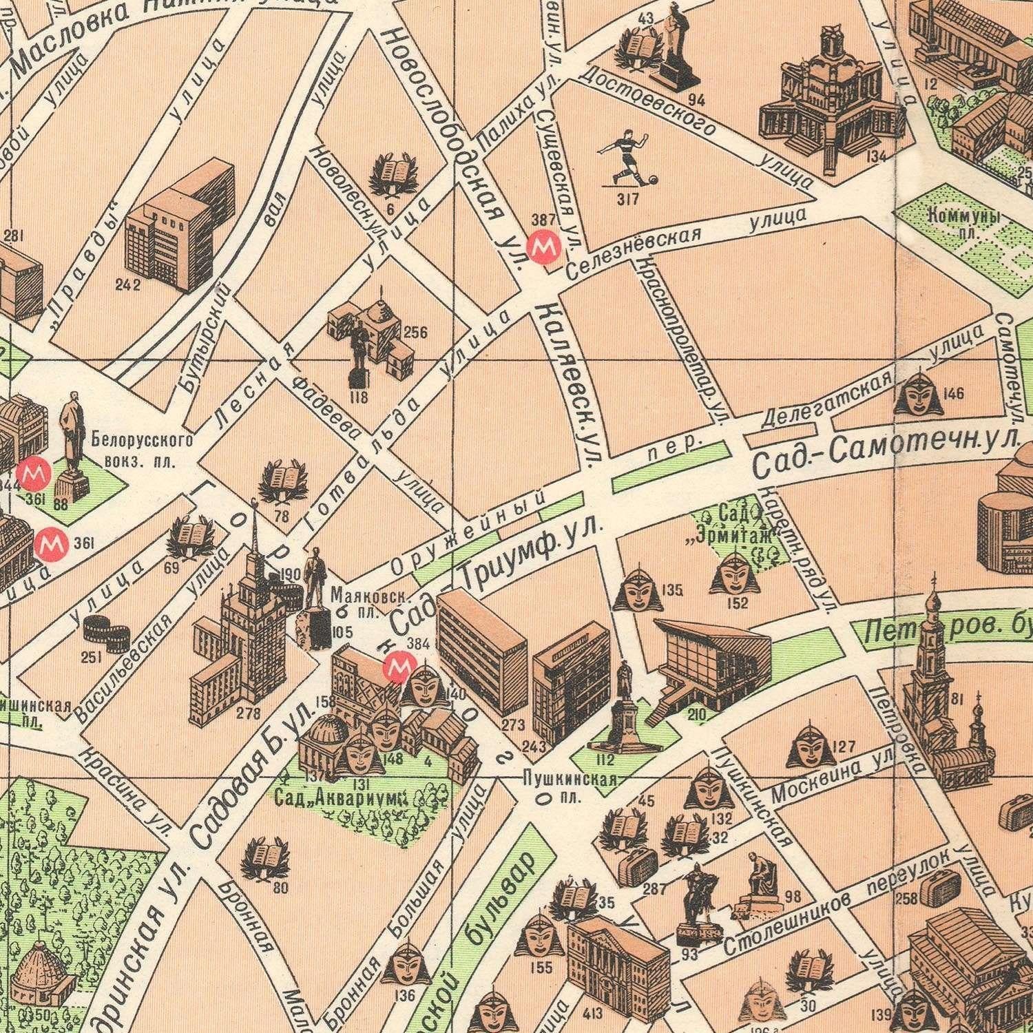 detail of the map from the centre left