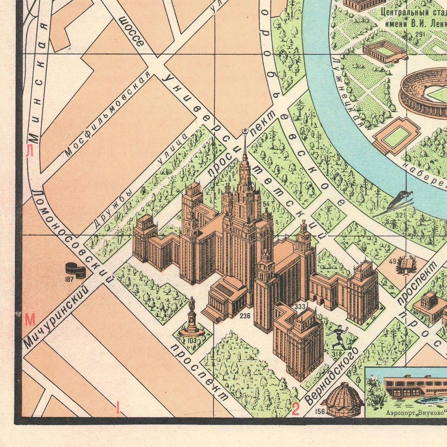 detail of the map from the bottom left corner